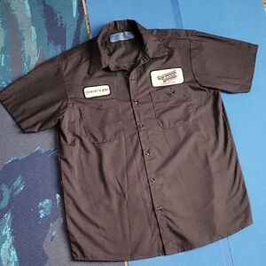 Men's Charcoal Grey Short Sleeve Work Shirt - Swingin' Doors Saloon